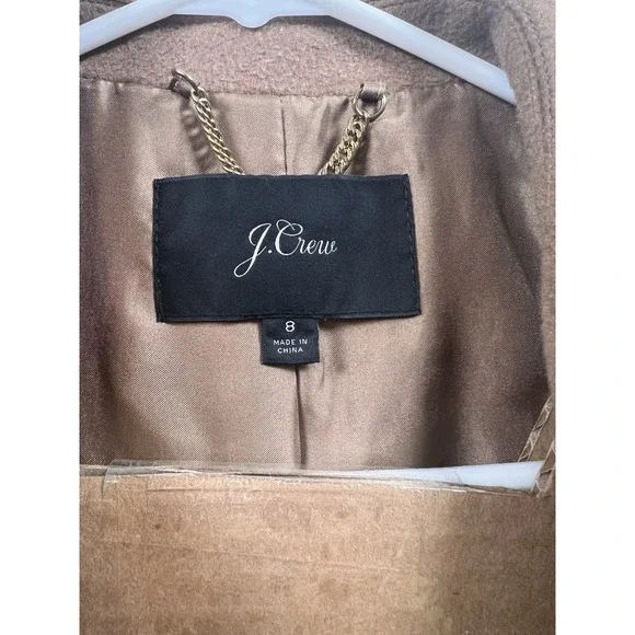 J Crew Coat Womens 8P Petite Italian Wool Cashmere - Picture 5 of 13